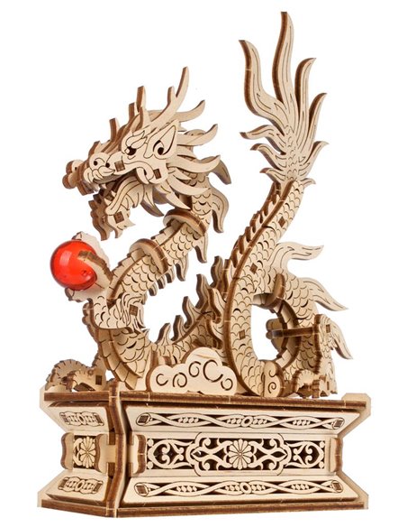 UGEARS Modèles Mécaniques: DRAGON de BOIS 14,5x18,1x5,2cm, 141 pièces