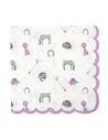 SERVIETTES FESTONNEES 33X33CM CHEVAL X 16