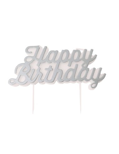BOUGIE HAPPY BIRTHDAY ARGENTEE