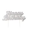BOUGIE HAPPY BIRTHDAY ARGENTEE
