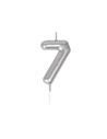 BOUGIE CHIFFRE 7 ARGENTEE