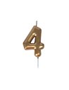 BOUGIE CHIFFRE 4 DOREE