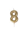 BOUGIE CHIFFRE 8 DOREE
