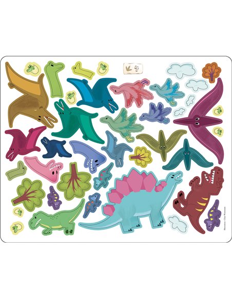 MA POCHETTE D'ARTISTE - 200 AUTOCOLLANTS DINOSAURES - Auzoiu