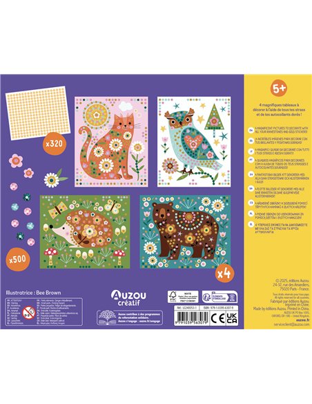 MON COFFRET D'ARTISTE - MES ANIMAUX EN STRASS - Auzou