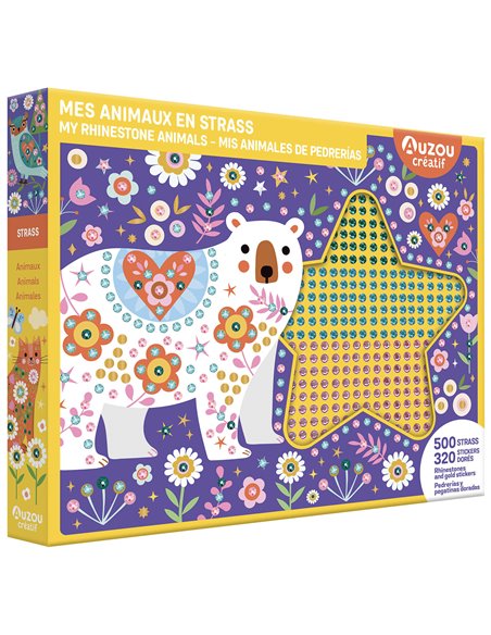 MON COFFRET D'ARTISTE - MES ANIMAUX EN STRASS - Auzou