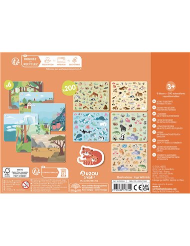 MA POCHETTE D'ARTISTE - AUTOCOLLANTS BÉBÉS ANIMAUX - Auzou