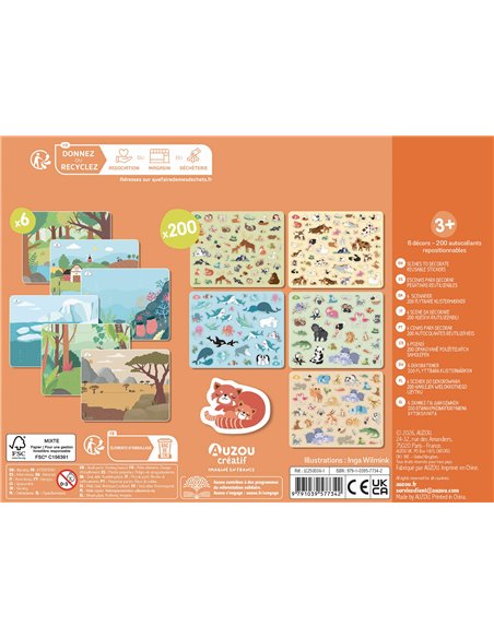 MA POCHETTE D'ARTISTE - AUTOCOLLANTS BÉBÉS ANIMAUX - Auzou