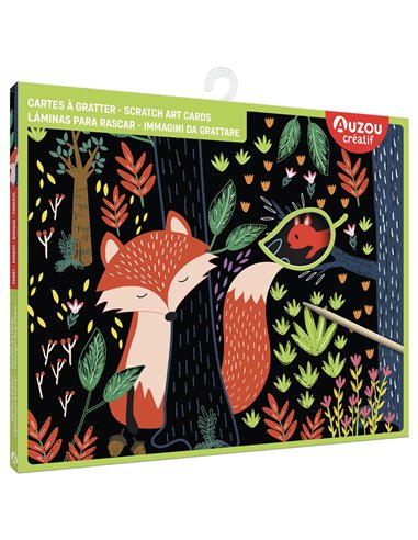 MA POCHETTE D'ARTISTE - CARTES À GRATTER - FORÊT - Auzou