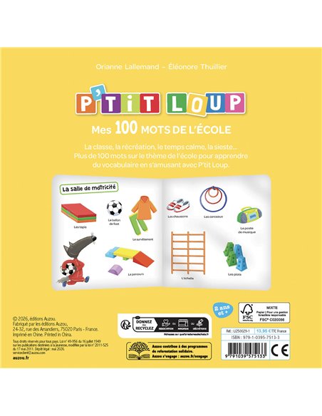 P'TIT LOUP - MES 100 MOTS DE L'ÉCOLE - Auzou