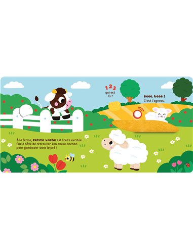 1, 2, 3, QUI EST LÀ ? - PETITE VACHE - livre sonore Auzou