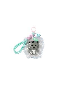 Porte-clés JellyPop chat gris - itotal