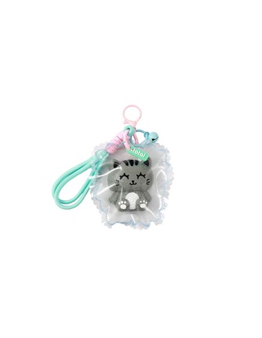 Porte-clés JellyPop chat gris - itotal
