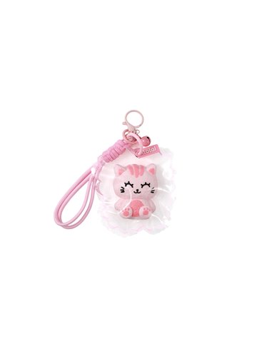Porte-clés JellyPop chat rose - itotal