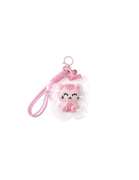 Porte-clés JellyPop chat rose - itotal