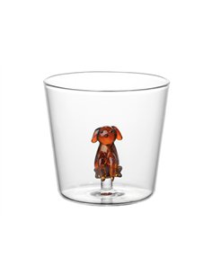 Verre chien marron - itotal