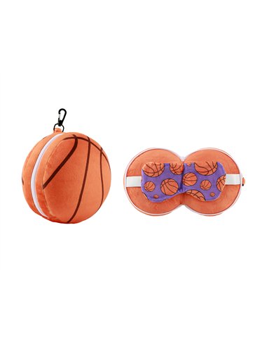 Oreiller avec Masque de Sommeil BASKETBALL - itotal