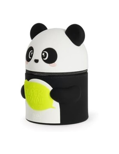 Super kawaii - 2-in-1 silicone pencil case - panda - legami