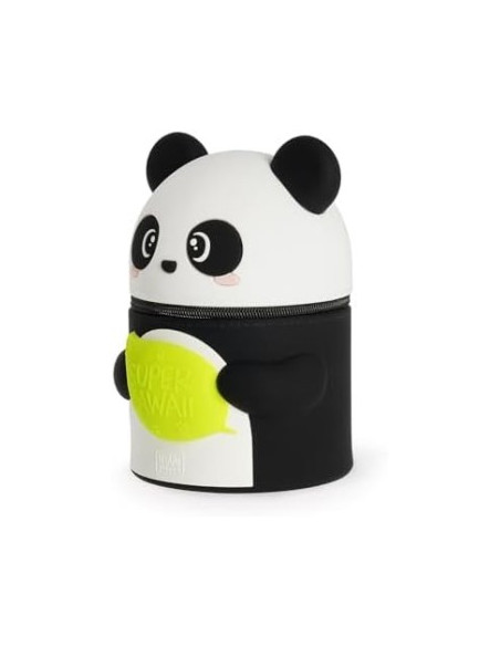 Super kawaii - 2-in-1 silicone pencil case - panda - legami