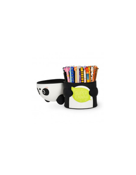 Super kawaii - 2-in-1 silicone pencil case - panda - legami