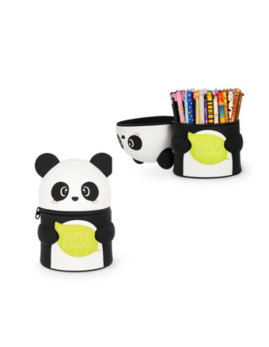 Super kawaii - 2-in-1 silicone pencil case - panda - legami