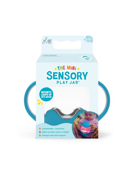 Mini jar sensorielle bleue - Glo pals