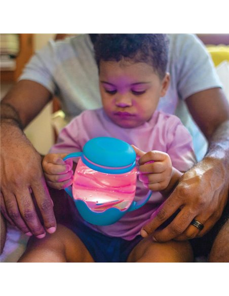 Mini jar sensorielle bleue - Glo pals