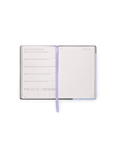 Agenda 2026/2027 Semainier 16 Mois - Cosmic Lilac - Small Avec Section pour Notes - Legami
