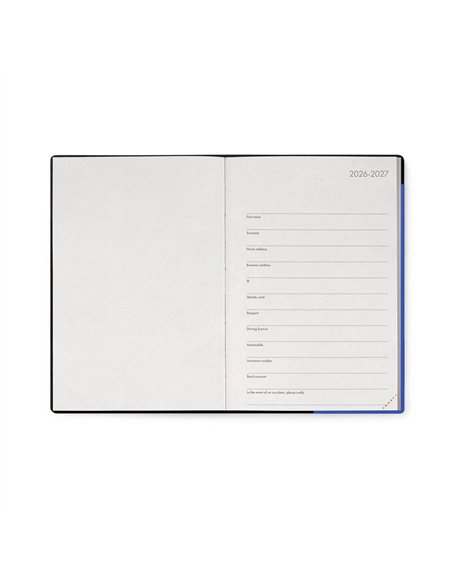 Agenda 2026/2027 Semainier 16 Mois - Eclectic Blue - Medium - legami