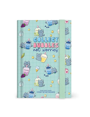 Agenda 2026/2027 Journalier Photographique 16 Mois - Kitty Bubble Tea - Small - Legami