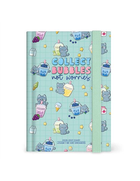 Agenda 2026/2027 Journalier Photographique 16 Mois - Kitty Bubble Tea - Small - Legami