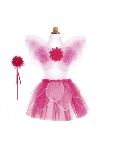 Set ailes, baguette, jupe rose / 4-7 ans