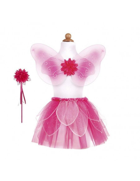Set ailes, baguette, jupe rose / 4-7 ans