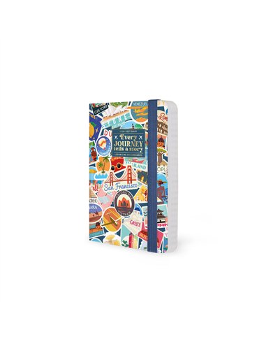 Agenda 2026/2027 Semainier Photographique 16 Mois - Travel Stickers - Small Avec Section pour Notes - legami