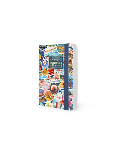Agenda 2026/2027 Semainier Photographique 16 Mois - Travel Stickers - Small Avec Section pour Notes - legami