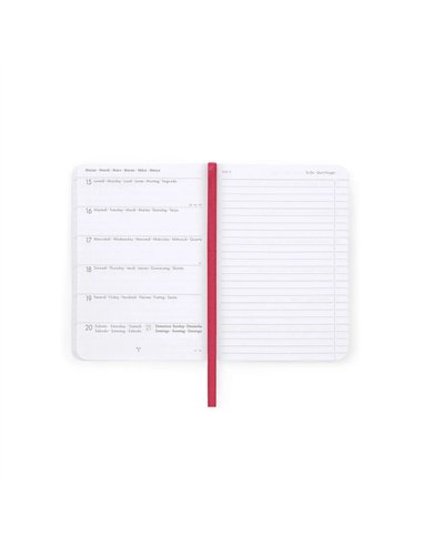 Agenda 2026/2027 Semainier Photographique 16 Mois - Teddy Bear Pink - Small Avec Section pour Notes - legami