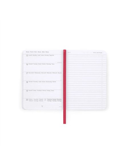 Agenda 2026/2027 Semainier Photographique 16 Mois - Teddy Bear Pink - Small Avec Section pour Notes - legami
