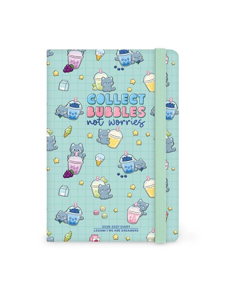 Agenda 2026/2027 Semainier Photographique 16 Mois - Kitty Bubble Tea - Medium - legami