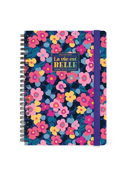 Agenda 2026/2027 Semainier 16 Mois - Flowers - Avec Spirale - Large - legami