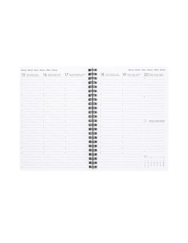 Agenda 2026/2027 Semainier 16 Mois - Flowers - Avec Spirale - Large - legami