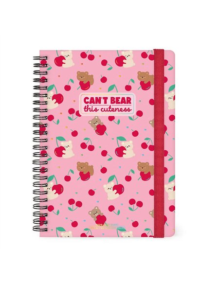 Agenda 2026/2027 Semainier 16 Mois - Teddy Bear Pink - Avec Spirale - Large - legami