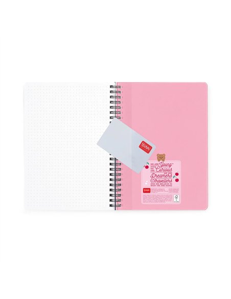 Agenda 2026/2027 Semainier 16 Mois - Teddy Bear Pink - Avec Spirale - Large - legami