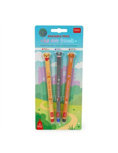 Set de 3 stylos effaçables édition limitée back to school 2026 - les chiens - LEGAMI