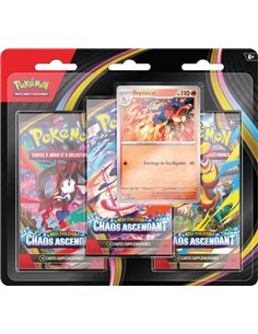 Pokémon ME04 : pack 3 boosters méga évolution chaos ascendant