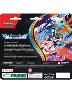 Pokémon ME04 : pack 3 boosters méga évolution chaos ascendant 2