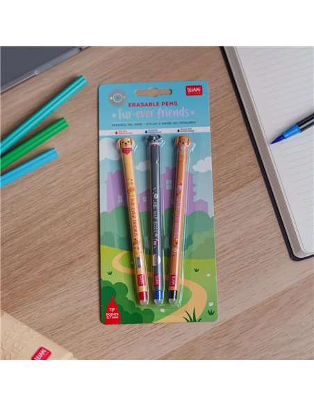 Set de 3 stylos effaçables édition limitée back to school 2026 - les chiens - LEGAMI