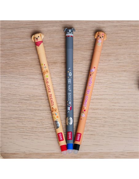 Set de 3 stylos effaçables édition limitée back to school 2026 - les chiens - LEGAMI