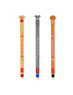 Set de 3 stylos effaçables édition limitée back to school 2026 - les chiens - LEGAMI 2