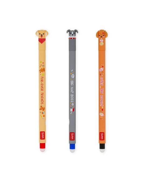 Set de 3 stylos effaçables édition limitée back to school 2026 - les chiens - LEGAMI