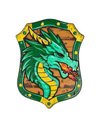Bouclier dragon EVA vert - great pretenders